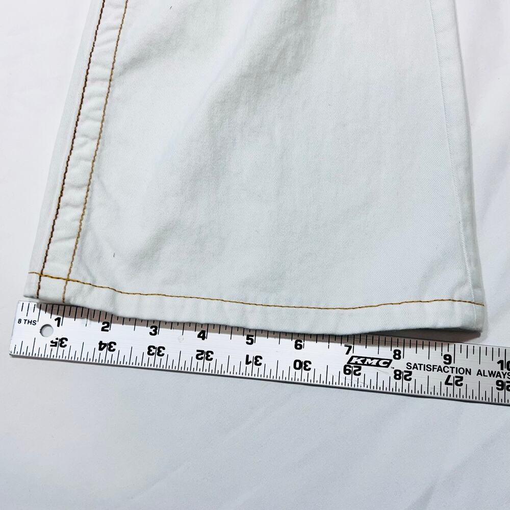 True Religion Joey Big T Flared Jeans White Gild Stitch Women 28W x 27L Used - Picture 11 of 11